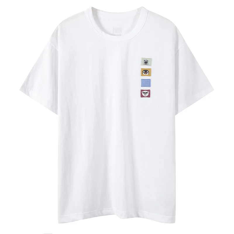 women summer animal embroidery round-neck loose cotton tee top short-sleeve simple white t-shirt
women summer animal embroidery round-neck loose cotton tee top short-sleeve simple white t-shirt