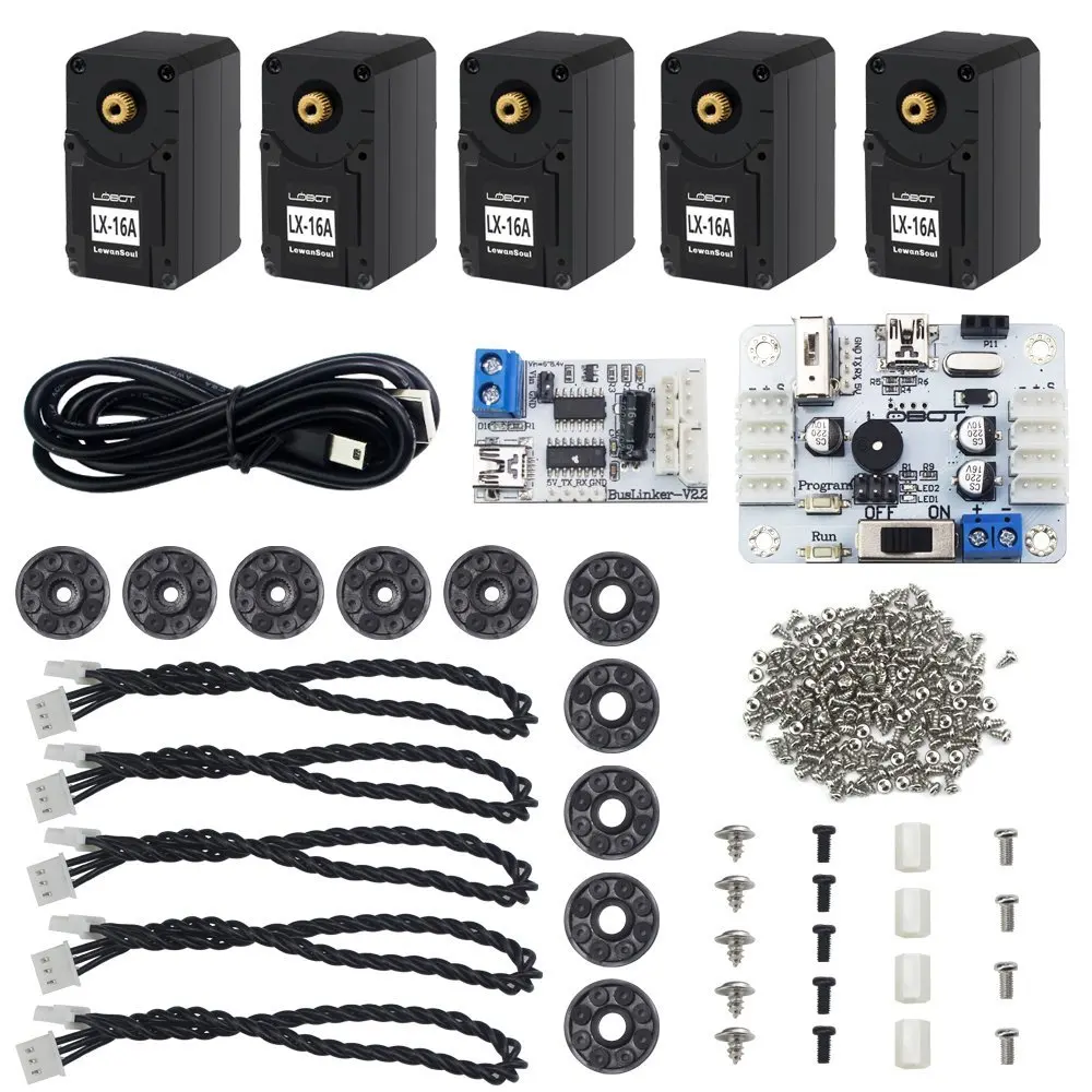 LX-16A Serial Bus Micro Servo 17kg High Torque with Debug Board Servo Remote Control Helicopter RC Parts Robot Toy
LX-16A Serial Bus Micro Servo 17kg High Torque with Debug Board Servo Remote Control Helicopter RC Parts Robot Toy