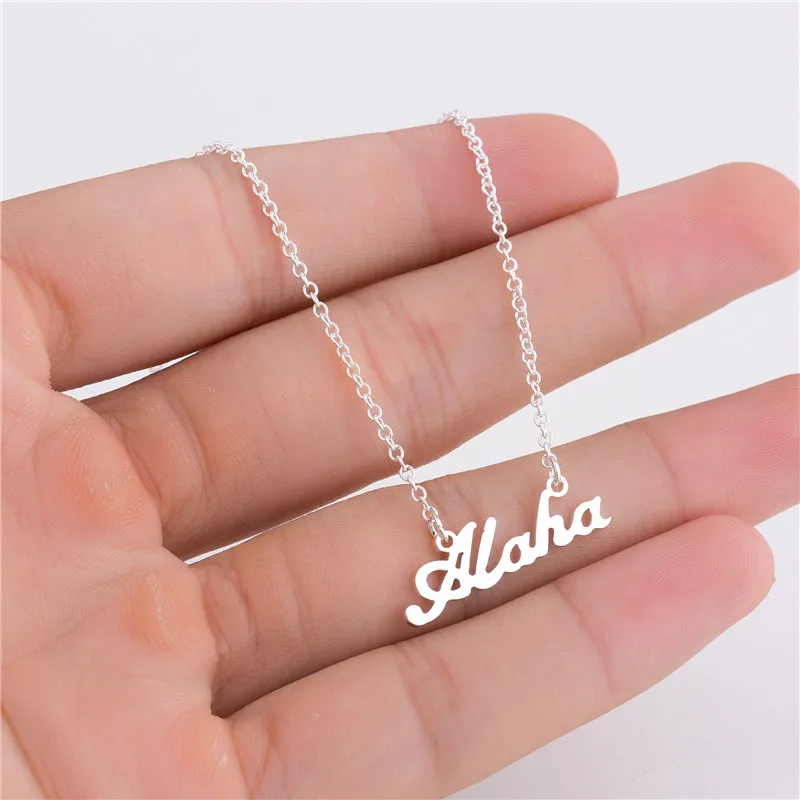 Hawaiian Necklace,Hawaii Aloha necklace,Beach Chain necklace