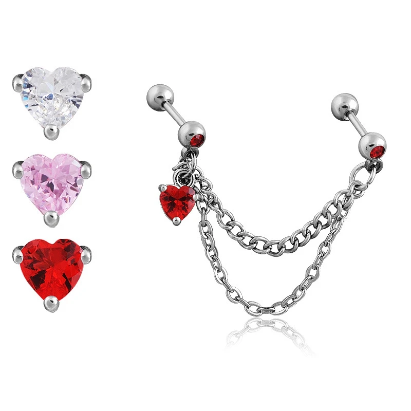 1piece Trendy Double Chained Girls Boys Fashion Jewelry Earrings Heart Shape Unisex Stud Earrings Friends Lovers Gifts Earrings
1piece Trendy Double Chained Girls Boys Fashion Jewelry Earrings Heart Shape Unisex Stud Earrings Friends Lovers Gifts Earrings