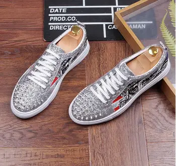 Fashion men designer sequins rivets print casual design Shoes 2020 men flats dress loafers footwear Mens Wedding Shoes Mocassins
Fashion men designer sequins rivets print casual design Shoes 2020 men flats dress loafers footwear Mens Wedding Shoes Mocassins