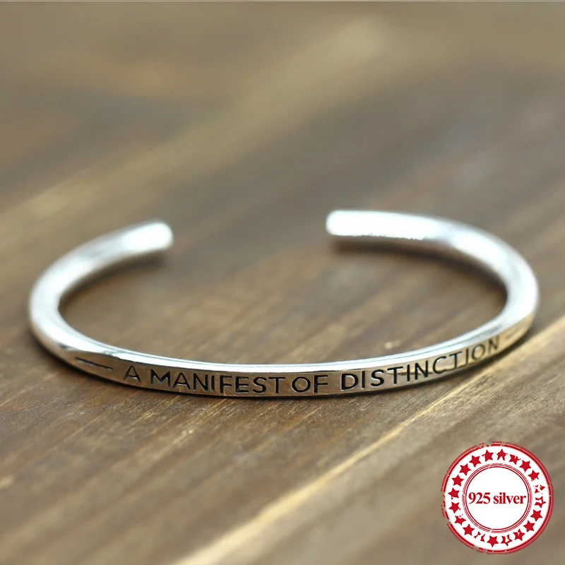 S925 sterling silver open bracelet retro personality fashion with life style lovers simple atmosphere jewelry 2018 new Bangles
S925 sterling silver open bracelet retro personality fashion with life style lovers simple atmosphere jewelry 2018 new Bangles