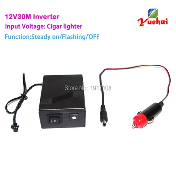 Hot Crazy DC12V EL inverter with Car Cigar Lighter For driving length 30M EL wire or EL strip to Flashing Car Party Decoration
Hot Crazy DC12V EL inverter with Car Cigar Lighter For driving length 30M EL wire or EL strip to Flashing Car Party Decoration