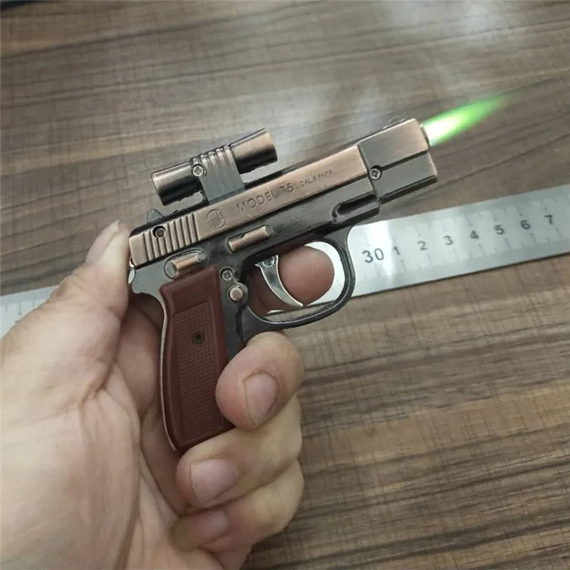 Cigarette Accessories Butane gas lighters Small gun shape windproof torch lighter
Cigarette Accessories Butane gas lighters Small gun shape windproof torch lighter