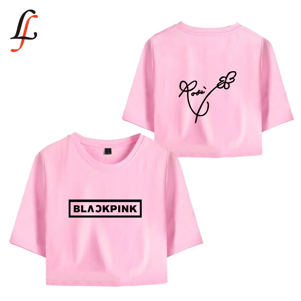 Blackpink Summer Navel Sexy T-shirt Cute Hip Hop 2019 New Women Short Sleeve Outwear Fashion Summer tee
Blackpink Summer Navel Sexy T-shirt Cute Hip Hop 2019 New Women Short Sleeve Outwear Fashion Summer tee