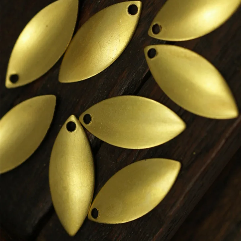 40pc.. Raw Brass 1 hole Marquise Ellipse .sz(16mm) -yBrs28