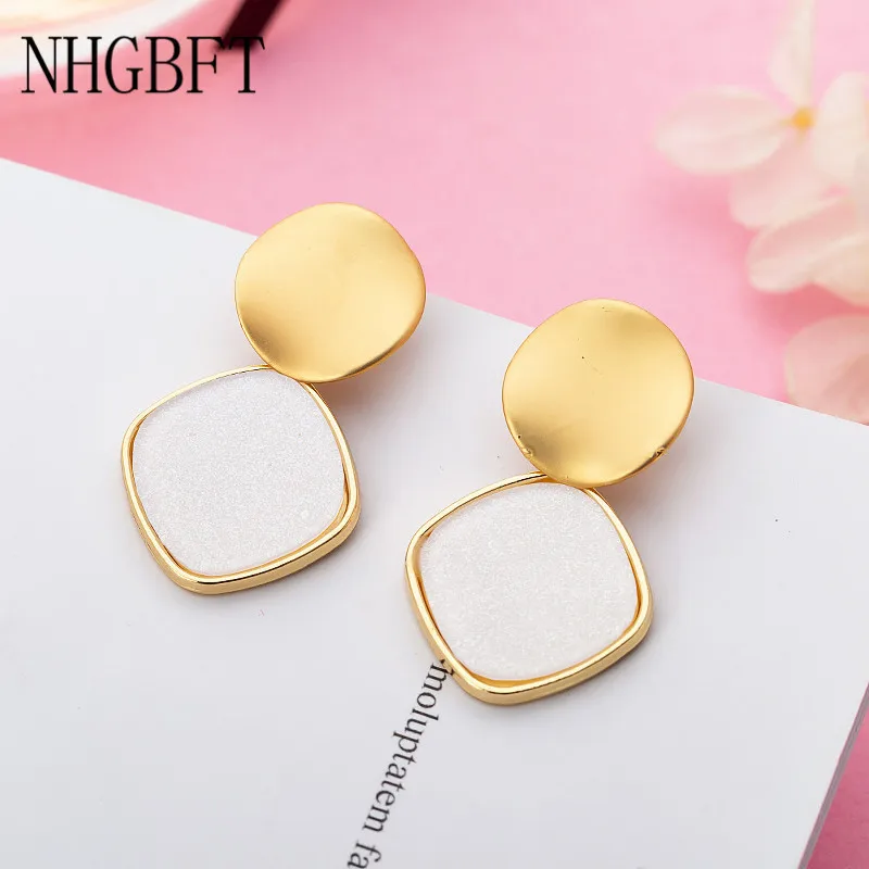 NHGBFT New Simple Round square Dangle Earrings For Women Gold Color Statement Earrings Wedding Jewelry Dropshipping
NHGBFT New Simple Round square Dangle Earrings For Women Gold Color Statement Earrings Wedding Jewelry Dropshipping