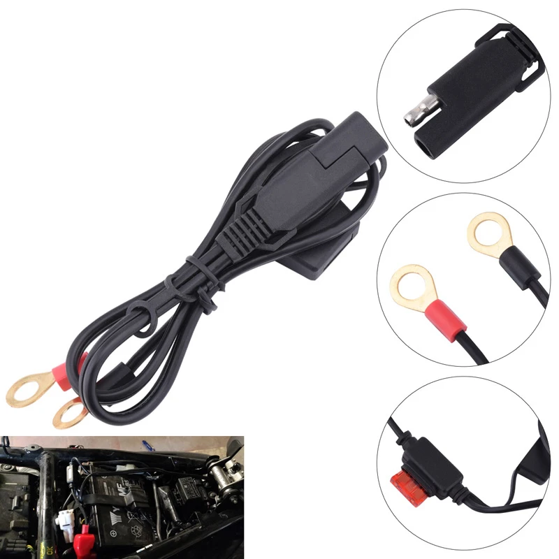 SPELAB New Motorcycle Battery Charger 12V Charger Cable SAE Connector Quick Disconnect Extension Cables Terminal Ring Connector
SPELAB New Motorcycle Battery Charger 12V Charger Cable SAE Connector Quick Disconnect Extension Cables Terminal Ring Connector