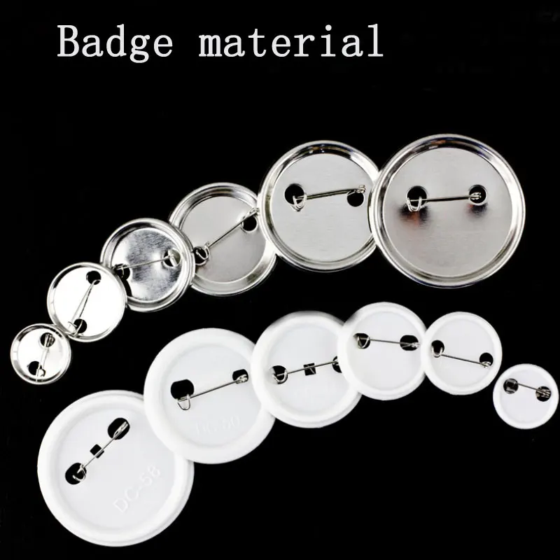 1000 Sets Professional metal/plastics Badge Maker Blank Pin Parts button badge material 25 32 37 44 50 56 58 75mm
1000 Sets Professional metal/plastics Badge Maker Blank Pin Parts button badge material 25 32 37 44 50 56 58 75mm