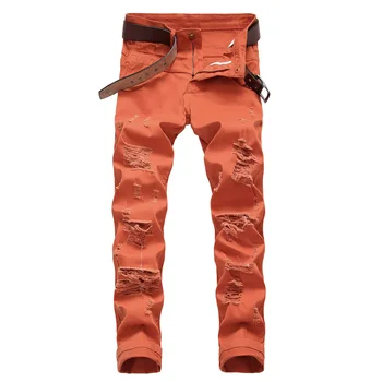 New fashion zipper knee male club denim knocked ragged hole high street men's brand jeans fabric elastic skinny ripped trousers
New fashion zipper knee male club denim knocked ragged hole high street men's brand jeans fabric elastic skinny ripped trousers