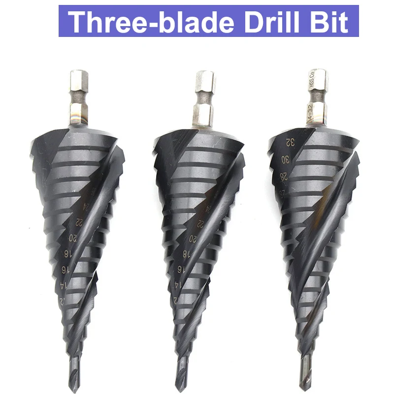 URANN 1pc Cobalt-containing Three-blade Drill Bit 4-32MM 15 Steps Drill Bit Hex Installation HSS CO/M35 Industrial Reamer
URANN 1pc Cobalt-containing Three-blade Drill Bit 4-32MM 15 Steps Drill Bit Hex Installation HSS CO/M35 Industrial Reamer