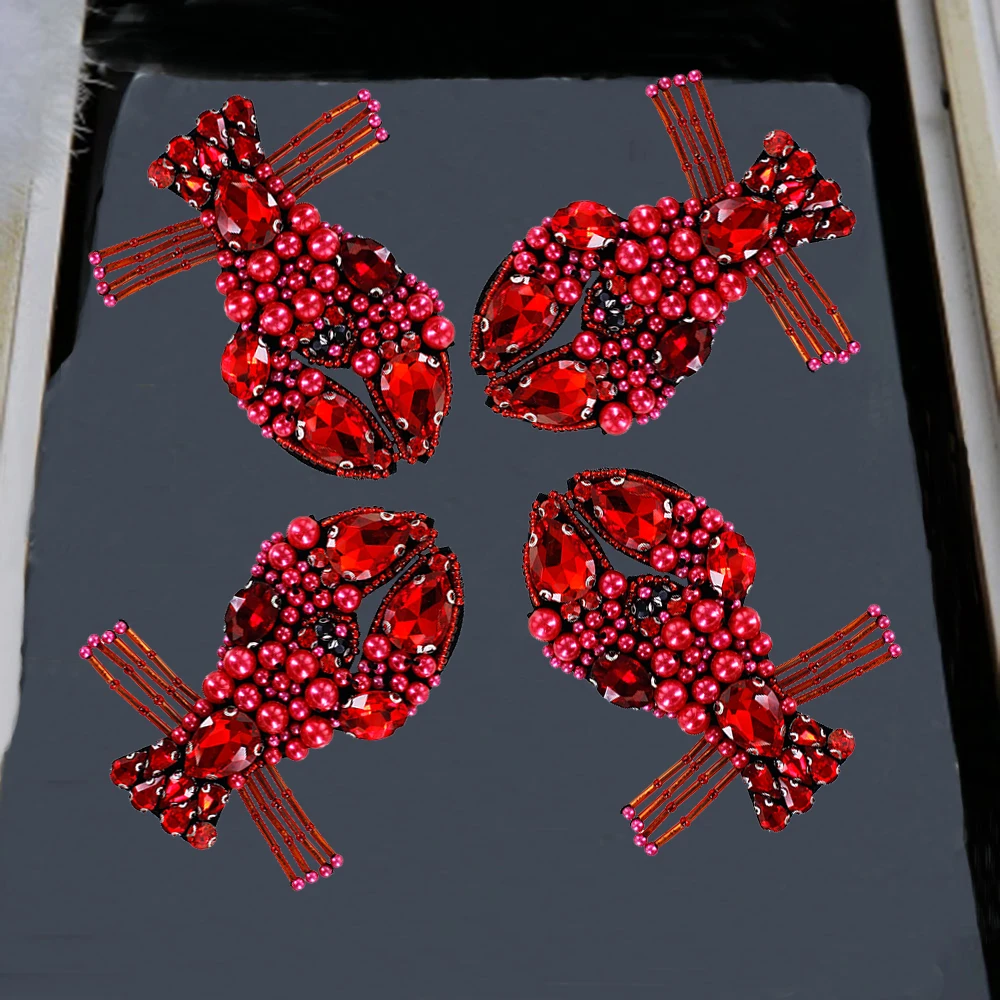Beaded Rhinestones Lobster Crab Patches Embroidery Sequin Fabric Applique Patch Sew on Bag Shoes Clothes Decorate Accessory
Beaded Rhinestones Lobster Crab Patches Embroidery Sequin Fabric Applique Patch Sew on Bag Shoes Clothes Decorate Accessory