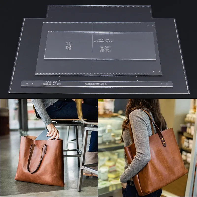 1Set DIY Leather Handmade Craft women handbag Shoulder bag Sewing Pattern Acrylic Stencil Template 38*33*14cm
1Set DIY Leather Handmade Craft women handbag Shoulder bag Sewing Pattern Acrylic Stencil Template 38*33*14cm