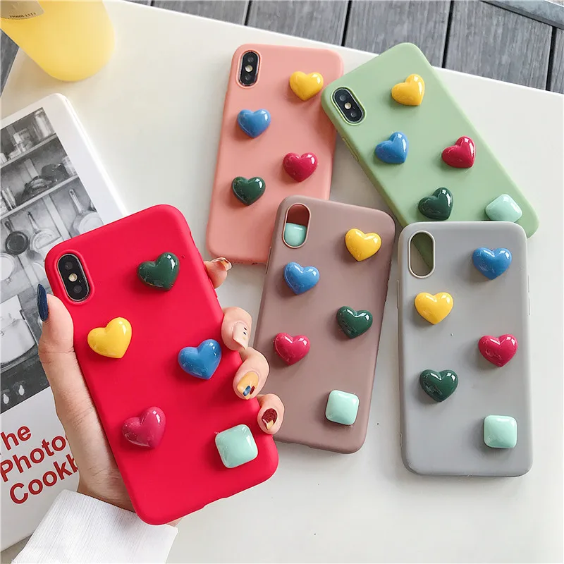 Matte Soft TPU Silicon Case for Iphone 6 6S 7 8 Plus X 3D Love Heart Phone Cases for Iphone Xs/Xs Max Xr Back Cover Shell Coque
Matte Soft TPU Silicon Case for Iphone 6 6S 7 8 Plus X 3D Love Heart Phone Cases for Iphone Xs/Xs Max Xr Back Cover Shell Coque