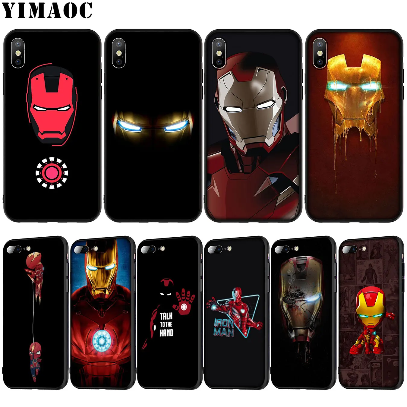 YIMAOC IronMan Marvel Iron Man Soft Silicone Phone Case for iPhone XR X XS Max X 6 6S 7 8 Plus 5 5S SE Black TPU Cover
YIMAOC IronMan Marvel Iron Man Soft Silicone Phone Case for iPhone XR X XS Max X 6 6S 7 8 Plus 5 5S SE Black TPU Cover