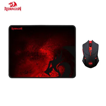 Redragon M601WL-BA Wireless Gaming Mouse PLUS Large Gamer Mouse Pad Combo for PC Cordless 2400 DPI Mice and Mousepad