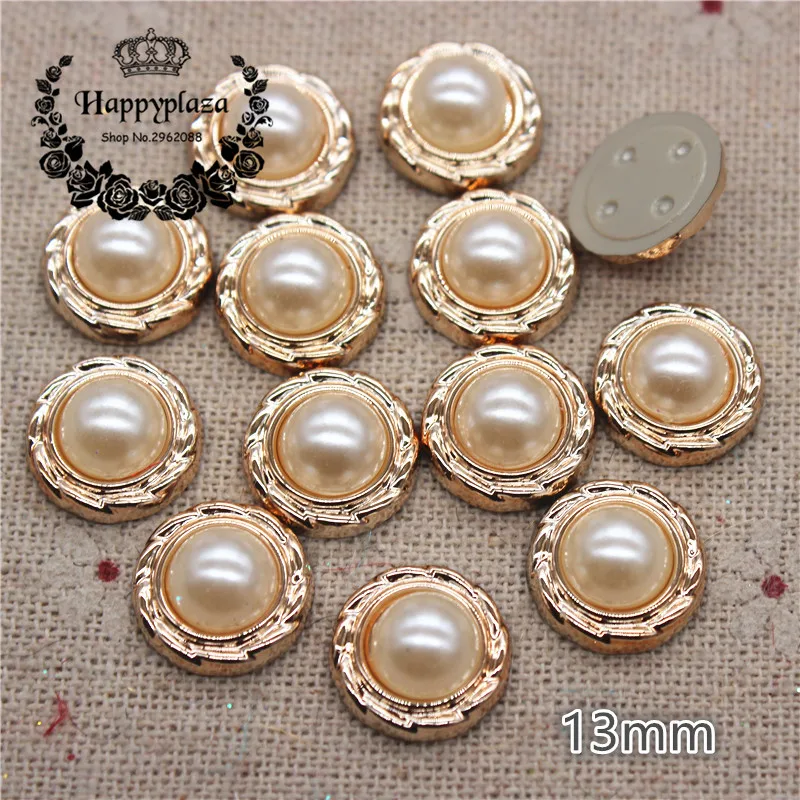 50PCS 13mm Golden Circle Pearl Plastic Flatback Button Decoration Sewing Craft Scrapbook Accessories
50PCS 13mm Golden Circle Pearl Plastic Flatback Button Decoration Sewing Craft Scrapbook Accessories