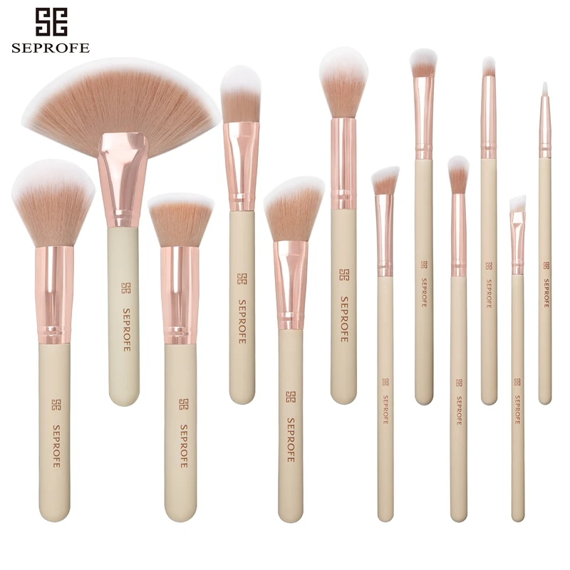 SEPROFE 12PCS Cheese Color Rose Gold Tube Makeup Brushes Foundation Powder Contour Eyeshadow Eyebrow Traveling Makeup Brush Set
SEPROFE 12PCS Cheese Color Rose Gold Tube Makeup Brushes Foundation Powder Contour Eyeshadow Eyebrow Traveling Makeup Brush Set