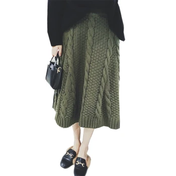 2018 Women Winter Korean Knitting Thick Twist Skirt Female Casual Solid Color All-Match Elastic Waist Mid-Calf A-Line Skirt O355
2018 Women Winter Korean Knitting Thick Twist Skirt Female Casual Solid Color All-Match Elastic Waist Mid-Calf A-Line Skirt O355