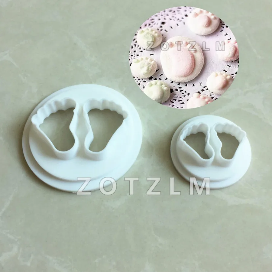 2 pcs/set Cute Baby Foots Shape Plastic Cookie Cutters Cake Decorating Tools Fondant Cream Pastry Biscuit Mold TXS036
2 pcs/set Cute Baby Foots Shape Plastic Cookie Cutters Cake Decorating Tools Fondant Cream Pastry Biscuit Mold TXS036