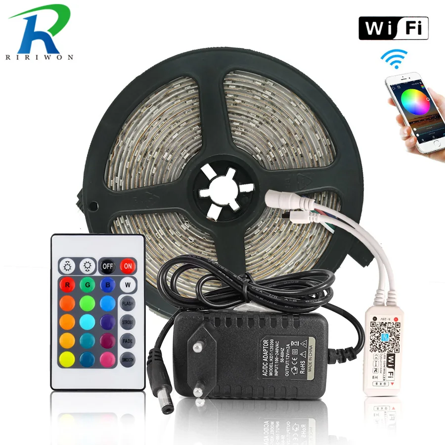 2835 Led Strip 5M 10M 24Key Wifi Led tape Non waterproof 15M 20M RGB Led Ribbon Remote WIFI Controller DC 12V Power Adapter kit
2835 Led Strip 5M 10M 24Key Wifi Led tape Non waterproof 15M 20M RGB Led Ribbon Remote WIFI Controller DC 12V Power Adapter kit