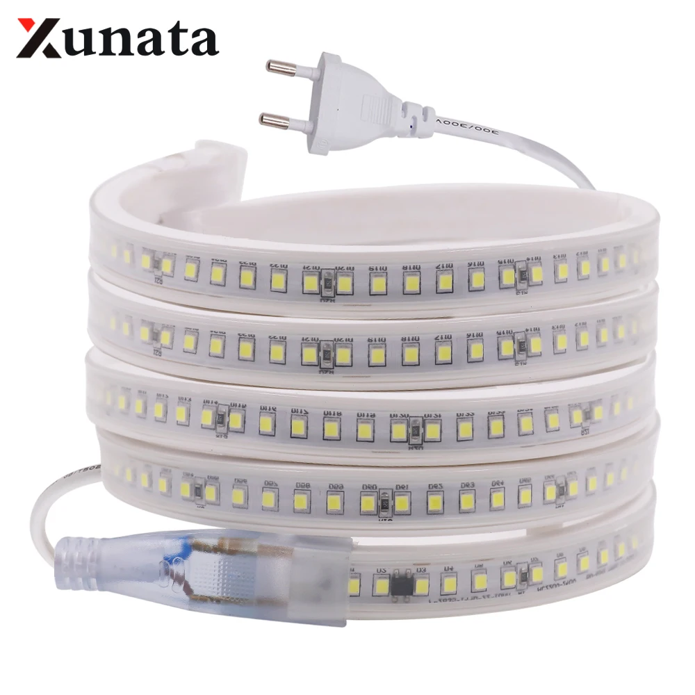 LED Strip 2835 AC 220V 144Leds/m Flexible LED Light IP65 Waterproof Super Bright 10mm LED Tape With EU Plug for Outdoor Indoor
LED Strip 2835 AC 220V 144Leds/m Flexible LED Light IP65 Waterproof Super Bright 10mm LED Tape With EU Plug for Outdoor Indoor