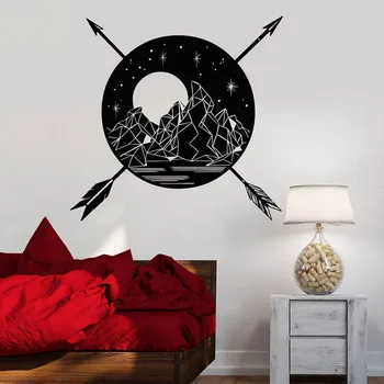 Vinyl Art Wall Decals Mountains Moon Arrows Star Landscape Wall Sticker Bedroom Livingroom Decoration Beauty Poster Mural W329
Vinyl Art Wall Decals Mountains Moon Arrows Star Landscape Wall Sticker Bedroom Livingroom Decoration Beauty Poster Mural W329