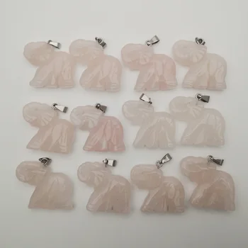 Elephant Roses Quartz natural stone pendants aminal Necklace for making fashion charm skeleton 12pcs/lot Wholesales
Elephant Roses Quartz natural stone pendants aminal Necklace for making fashion charm skeleton 12pcs/lot Wholesales