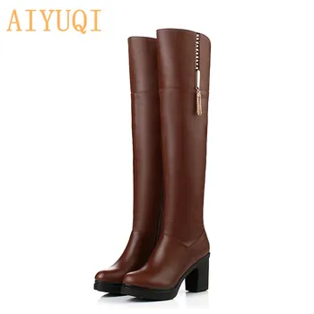 AIYUQI Over The Knee Boots Women 2020 New Genuine Leather Women Platform Boots Fur Fashion Women Motorcycle Boots
AIYUQI Over The Knee Boots Women 2020 New Genuine Leather Women Platform Boots Fur Fashion Women Motorcycle Boots