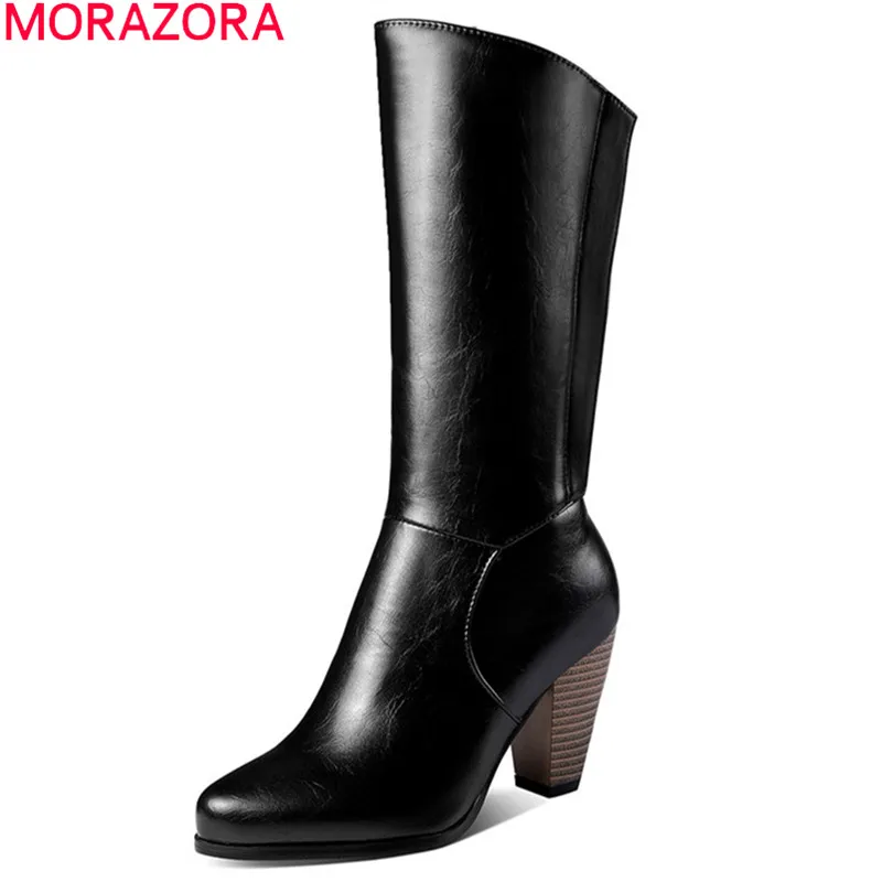 MORAZORA 2020 wholesale plus size 34-52 mid calf boots women round toe zip high heels shoes simple autumn winter boots woman
MORAZORA 2020 wholesale plus size 34-52 mid calf boots women round toe zip high heels shoes simple autumn winter boots woman