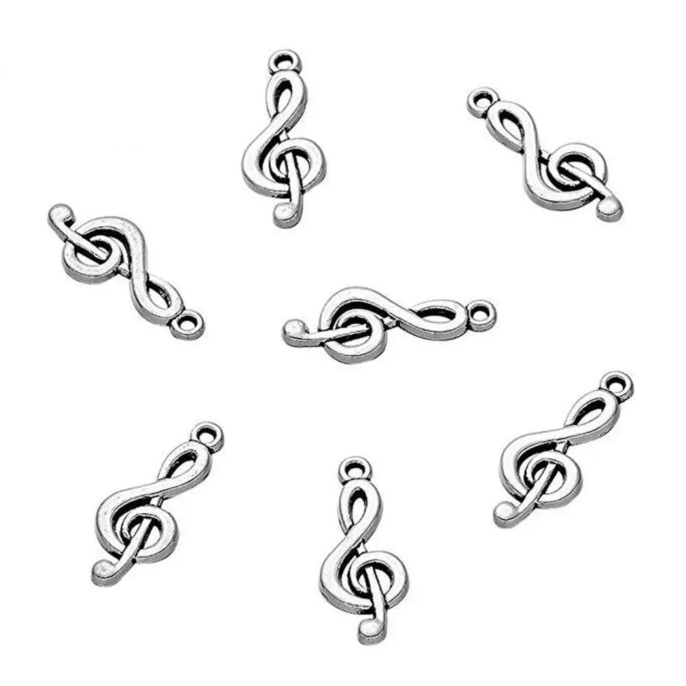 10Pcs 26x10x2mm Alloy Musical Note Jewelry Accessories Tibetan Style Treble Clef Pendants, Free Music Beads, Musical Note Charm
10Pcs 26x10x2mm Alloy Musical Note Jewelry Accessories Tibetan Style Treble Clef Pendants, Free Music Beads, Musical Note Charm