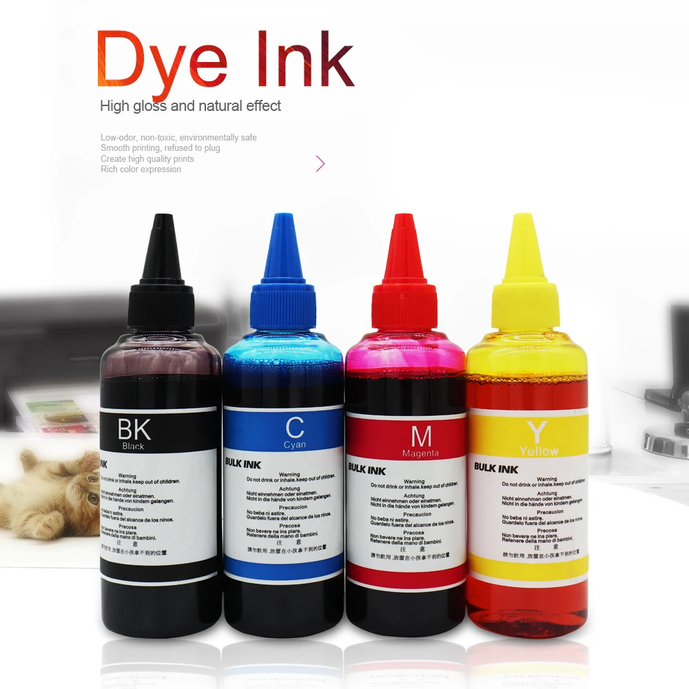 Dye Based Non OEM Refill Ink Kit for Epson L100 L110 L120 L132 L210 L222 L300 L312 L355 L350 L362 L366 L550 L555 L566 printer
Dye Based Non OEM Refill Ink Kit for Epson L100 L110 L120 L132 L210 L222 L300 L312 L355 L350 L362 L366 L550 L555 L566 printer