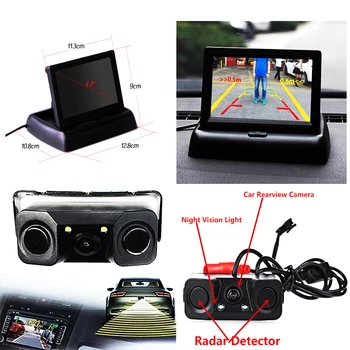 3In1 Parktronic Auto Video Parking Sensor with Rear View Camera + 4.3" Car Rearview Parking Monitor Sound Alarm Display Distance
3In1 Parktronic Auto Video Parking Sensor with Rear View Camera + 4.3" Car Rearview Parking Monitor Sound Alarm Display Distance