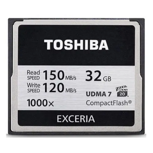 

Toshiba 32GB 64GB EXCERIA 1000X CompactFlash CF Memory Card 150MB/S UDMA 7 For DSLR