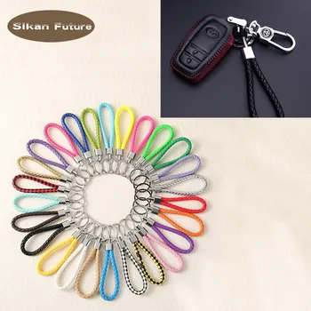 Fashion Unisex Braided Leather Rope Handmade Waven Keychain Leather Key Chain Ring Holder for Car Keyrings Men Women KeyChains
Fashion Unisex Braided Leather Rope Handmade Waven Keychain Leather Key Chain Ring Holder for Car Keyrings Men Women KeyChains