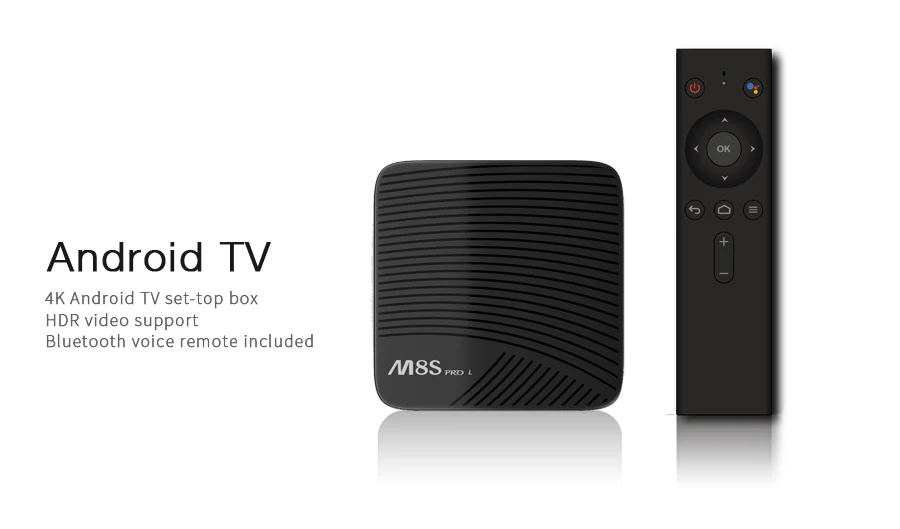 M8S PRO L Voice Control 4K UHD TV Box 3G+16G//32G Android 7.1 Dual WiFi Octa Core