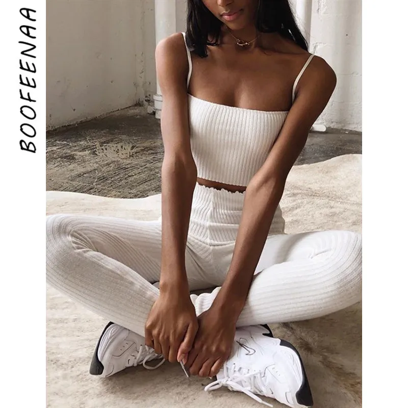 BOOFEENAA Sexy Elastic High Waist Pencil Pants Women Ribbed Knitted Casual Trousers White Black Bottoms Fall Winter 2019 C76AA34
BOOFEENAA Sexy Elastic High Waist Pencil Pants Women Ribbed Knitted Casual Trousers White Black Bottoms Fall Winter 2019 C76AA34