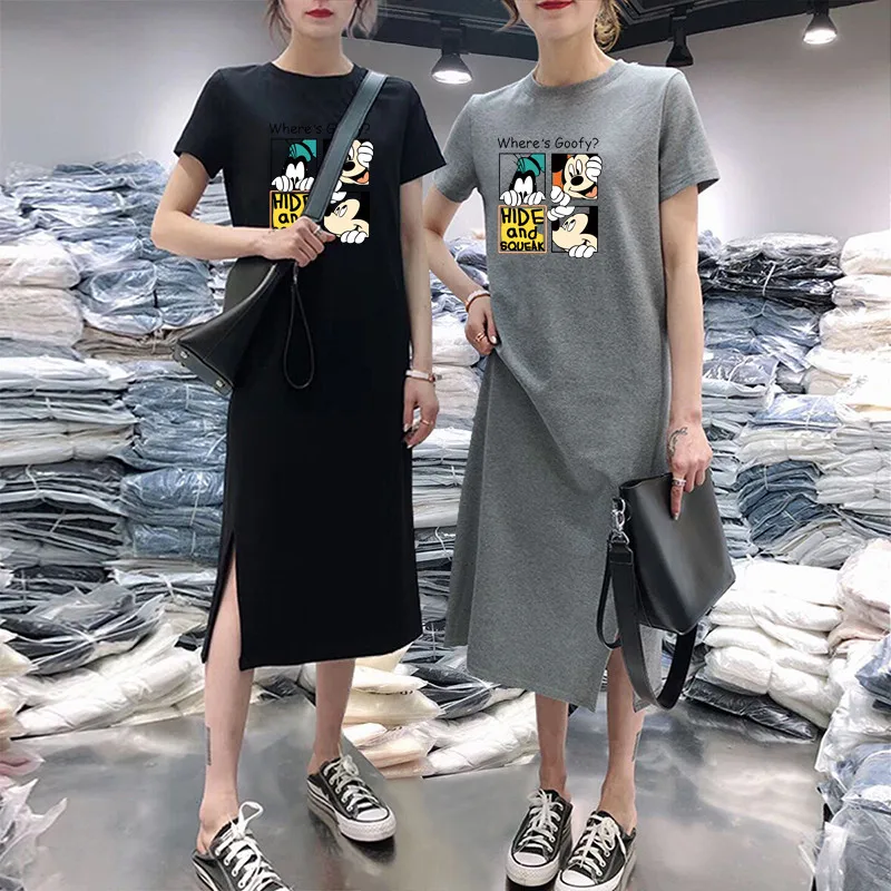 CWBshowGG Casual Dress 2019 New Summer Sequins Short-Sleeved Loose T-Shirt Dress Cartoon Mickey Vintage Split Knee-Length Dress
CWBshowGG Casual Dress 2019 New Summer Sequins Short-Sleeved Loose T-Shirt Dress Cartoon Mickey Vintage Split Knee-Length Dress