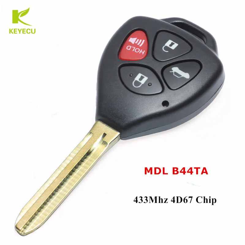 KEYECU New Replacement Remote Key Fob 4 Button 433MHz for Toyota Hilux With 4D67 Chip (MDL B44TA) austrilia,tailand etc
KEYECU New Replacement Remote Key Fob 4 Button 433MHz for Toyota Hilux With 4D67 Chip (MDL B44TA) austrilia,tailand etc