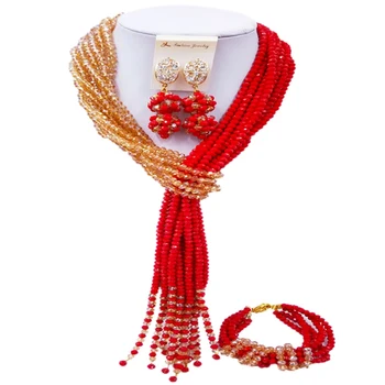 Unique Anniversary Gift Opaque Red Champagne Gold AB African Women Crystal Jewelry Sets 10C-WJ-07
Unique Anniversary Gift Opaque Red Champagne Gold AB African Women Crystal Jewelry Sets 10C-WJ-07