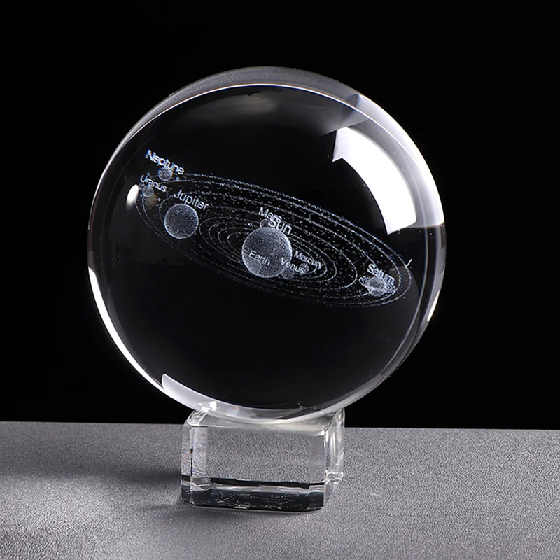 3D Miniature Solar System Model Crystal Ball Laser Engraved Planet Ball Science Educational Toy for Kids Home Office Desk Decor
3D Miniature Solar System Model Crystal Ball Laser Engraved Planet Ball Science Educational Toy for Kids Home Office Desk Decor