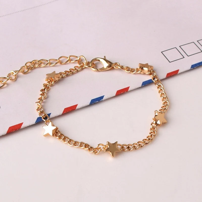 Fashion Five-pointed Star Heart Bracelet Five Love Bracelets Korea Small Fresh Ladies Star Ornaments Female Jewelry 2019
Fashion Five-pointed Star Heart Bracelet Five Love Bracelets Korea Small Fresh Ladies Star Ornaments Female Jewelry 2019