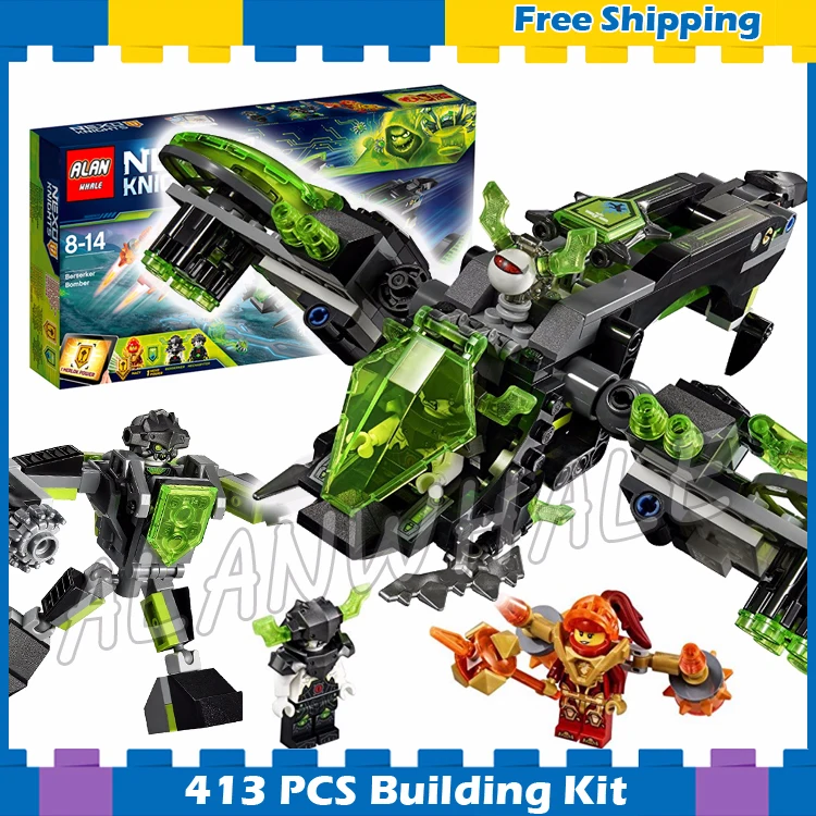 386pcs Knights Berserker Bomber Fighter Vero Suit Mech 10816 Model Building Blocks Boys Gifts sets Nexus Compatible With Lego
386pcs Knights Berserker Bomber Fighter Vero Suit Mech 10816 Model Building Blocks Boys Gifts sets Nexus Compatible With Lego