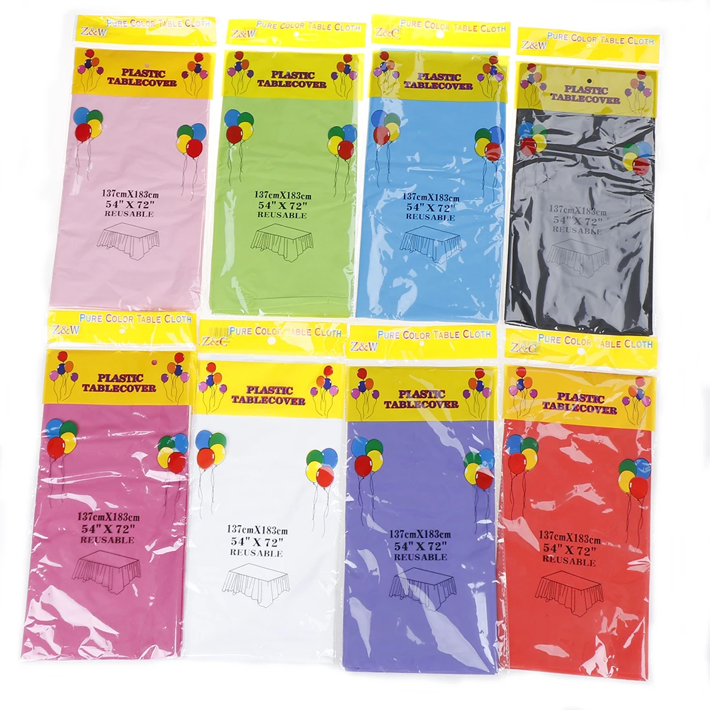 Plastic Tablecloths Birthday Candy Color Table Cover Wedding Party Supplies Household Items
Plastic Tablecloths Birthday Candy Color Table Cover Wedding Party Supplies Household Items