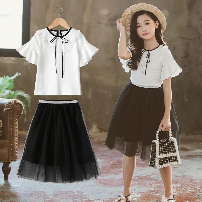 Kids Clothes Set Summer Girls Clothing Fashion Big Girls Short Sleeve T-Shirt+Skirt 2Pcs Children Suit Outfits 2019 New
Kids Clothes Set Summer Girls Clothing Fashion Big Girls Short Sleeve T-Shirt+Skirt 2Pcs Children Suit Outfits 2019 New