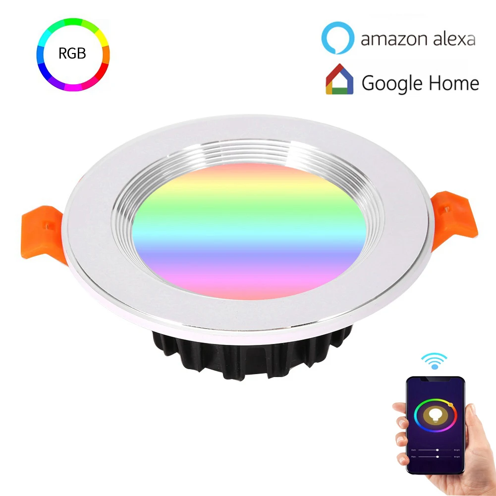 Smart home Downlight light bulb work with Alexa Google home WIFI/Voice Control RGB Multicolor Dimming Scene Light Energy Saving
Smart home Downlight light bulb work with Alexa Google home WIFI/Voice Control RGB Multicolor Dimming Scene Light Energy Saving