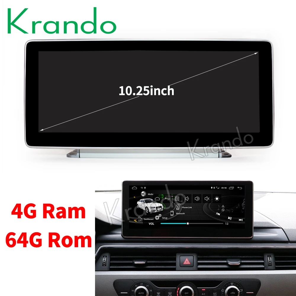 Krando Android 8.1 10.25'' car radio dvd navigation for Audi A4L 2017+ multimedia player audio stereo Bluetooth wifi
Krando Android 8.1 10.25'' car radio dvd navigation for Audi A4L 2017+ multimedia player audio stereo Bluetooth wifi
