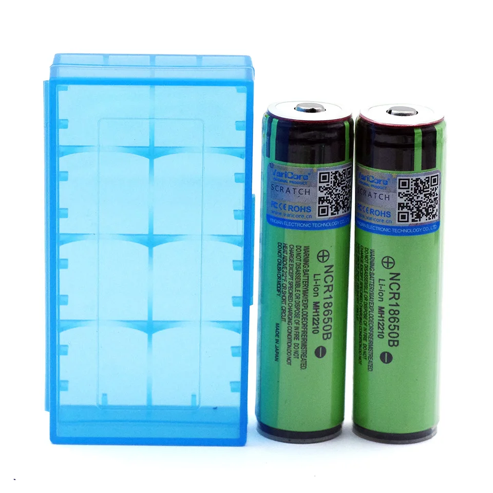 

2PCS VariCore protected for Panasonic 18650 3400mAh battery NCR18650B with original new PCB 3.7V Suitable for flashlights+BOX