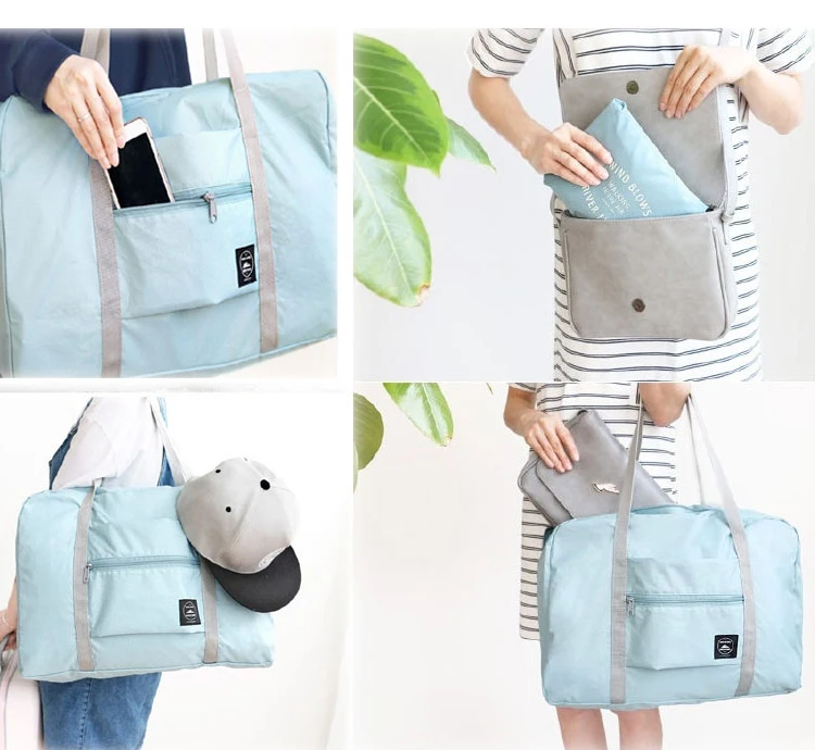 2018 new nylon foldable travel bag unisex Large Capacity Bag Luggage Women WaterProof Handbags men travel bags Free Shipping 3