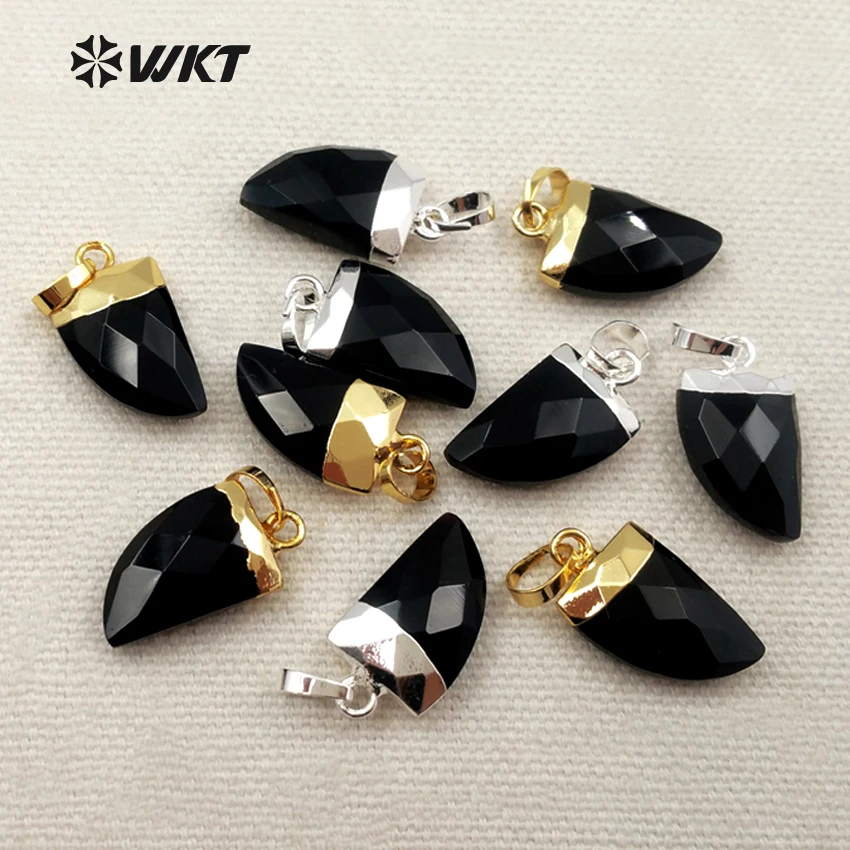 WT-P1271 Wholesale Fashion Natural Black Onyx Pendant With Hat Black Quartz Stone Tooth Shape Pendant For Jewelry DIY Making
WT-P1271 Wholesale Fashion Natural Black Onyx Pendant With Hat Black Quartz Stone Tooth Shape Pendant For Jewelry DIY Making